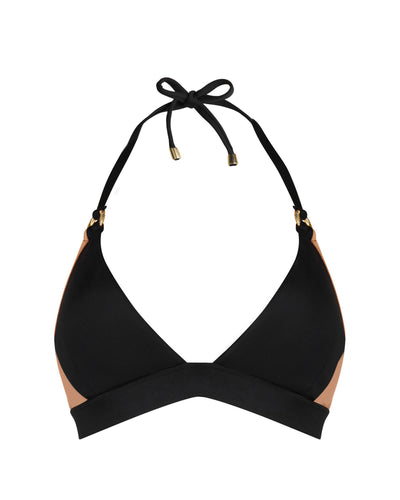 Triangle Bikini Top - Black/Tawny