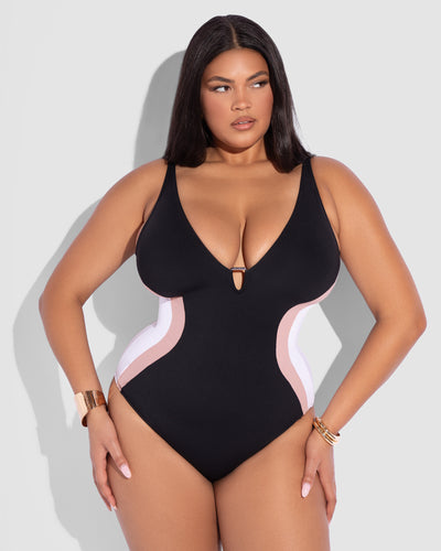 Plungey Triangle - Contour Black/Rose/White