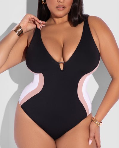 Plungey Triangle - Contour Black/Rose/White