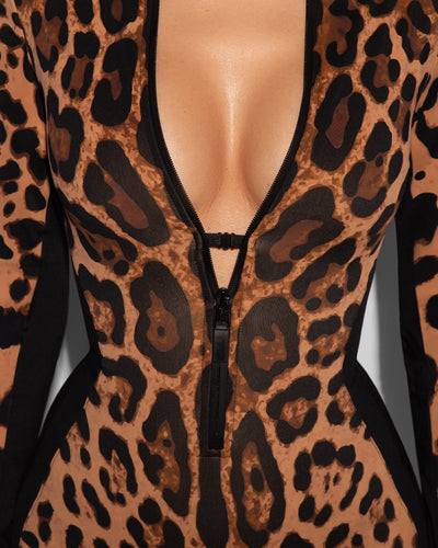 Surfy Boy Shortie - Contour Symmetric Leopard / Black