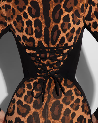 Surfy Boy Shortie - Contour Symmetric Leopard / Black