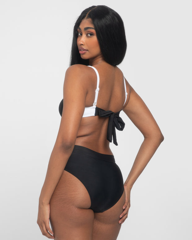 Sweetie Bikini Top - Black/White