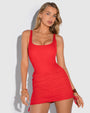 Mini Triangle Skirty - Red