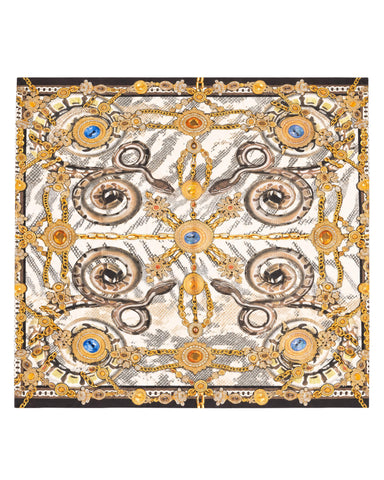 Outline image of Square Scarf - Tiger Chain
