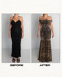 Sweetie Mermaid Dress - Symmetric Leopard