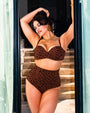 Wireless Swim Bra - Modern Leopard