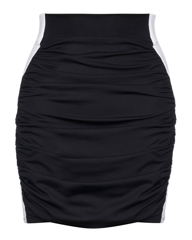 Mini Ruched Skirty - Contour Black/White