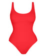 Outline image of Pammy Square Neck One Piece Shapewear Swimsuit - Red