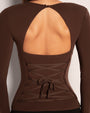 Sweetie Long Sleeve Top - Espresso