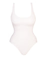 Outline image of Pammy Square Neck One Piece Shapewear Swimsuit - White