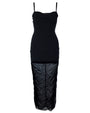 Sweetie Mesh Column Dress - Black