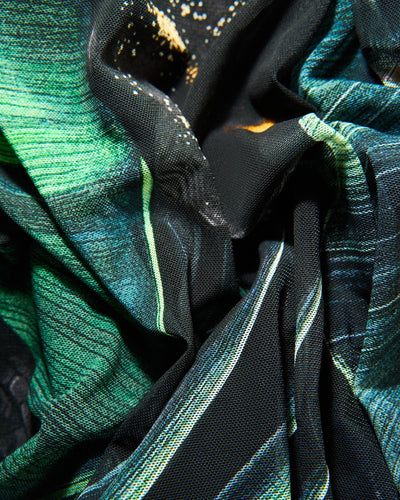 Close up fabric for Sweetie Mesh Column Dress - Black Lily