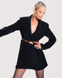 Styled image of Structured Blazer Dress - Black front view 