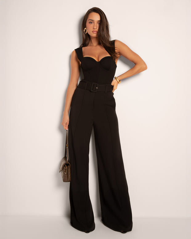 Bombshell Sleeveless Top - Black
