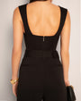 Belted Wide Leg Ponte Pant - Black