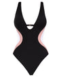 Brazilian Plungey Keyhole - Contour Black/Rose/White