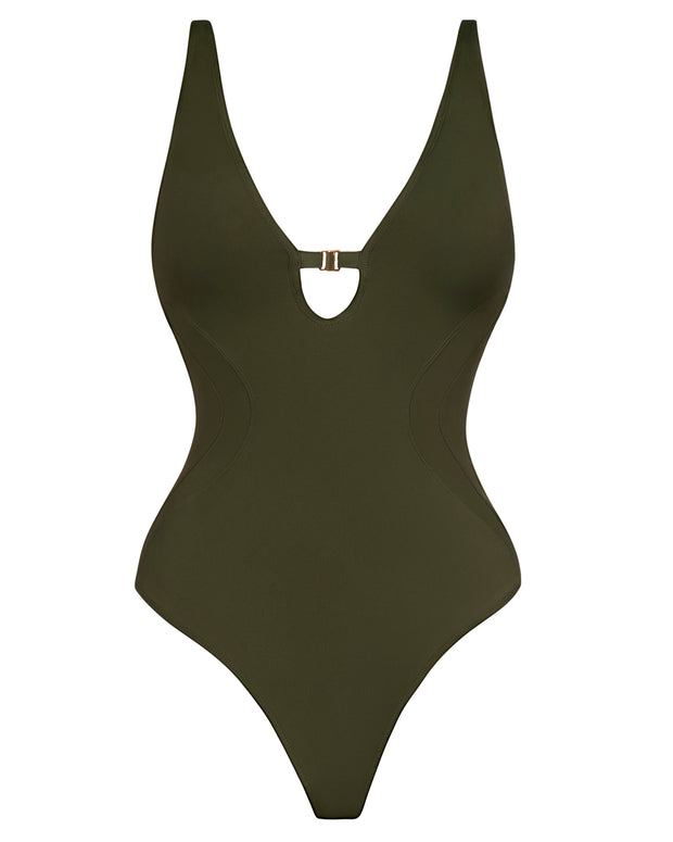 Brazilian Plungey Keyhole - Fern Green