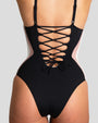 Brazilian Plungey Keyhole - Contour Black/Rose/White
