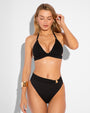 Brazilian Ring Kini Bottom - Black
