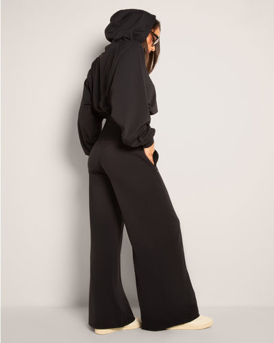 Cloudlined Corset Hoodie - Soft Black