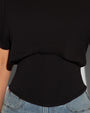 Corset Blousey Tee - Black