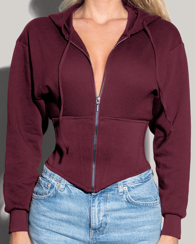 Corsety Hoodie - Dark Cherry