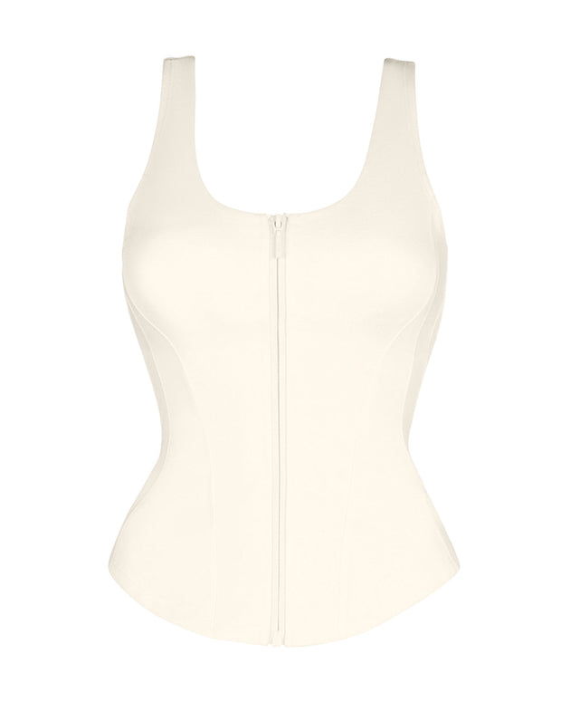 Corsety Scoop Neck Tank - Ivory