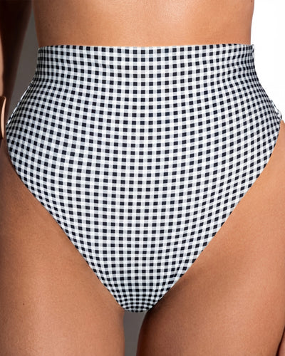 Close up image of Brazilian Smoothing Kini Bottom - Gingham