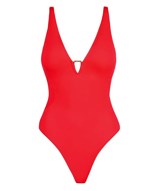 Outline of Hi Cut Plungey Triangle - Red