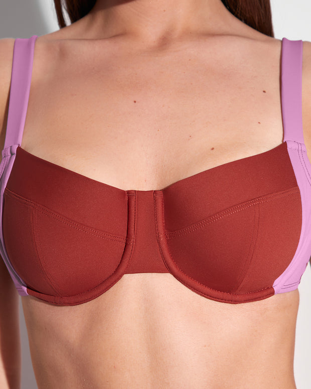 Lifty Bikini Top - Copper/Lilac