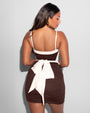 Mini Ruched Skirty - Espresso