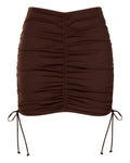 Outline image showing Mini Triangle Skirty Waterproof Shapewear Cover-Up - Espresso