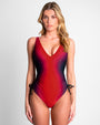 Plungey Cinched Leg - Red Ombre