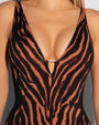 Plungey Triangle - Contour Baked Clay Zebra/Black