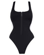 Scoopy Seamed Zip - Contour Black/White