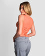 Corsety Square Neck Sleeveless Top - Creamsicle