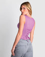 Corsety Square Neck Sleeveless Top - Lilac