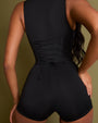 Sleeveless Surfy Shortie - Black