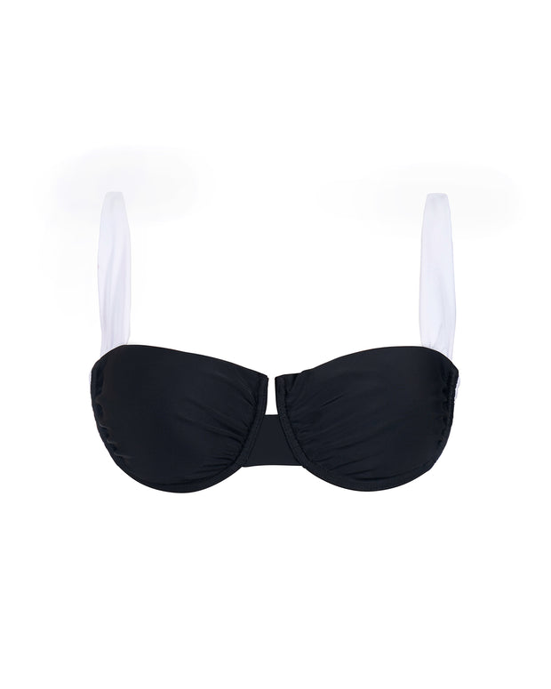 Sweetie Bikini Top - Black/White