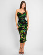 Sweetie Mesh Column Dress - Toucan