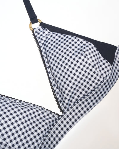 Triangle Bikini Top - Gingham
