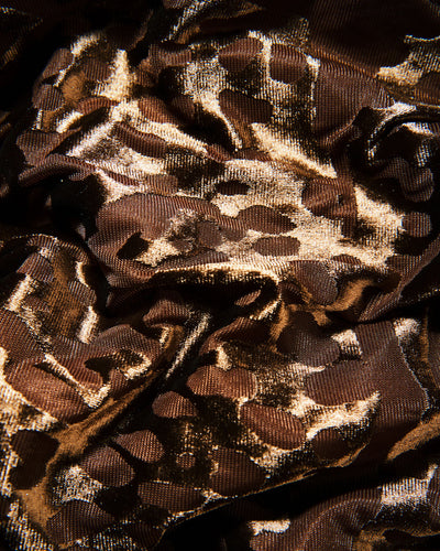 Close up fabric for Sweetie Long Sleeve Gown - Velvet Mesh Espresso