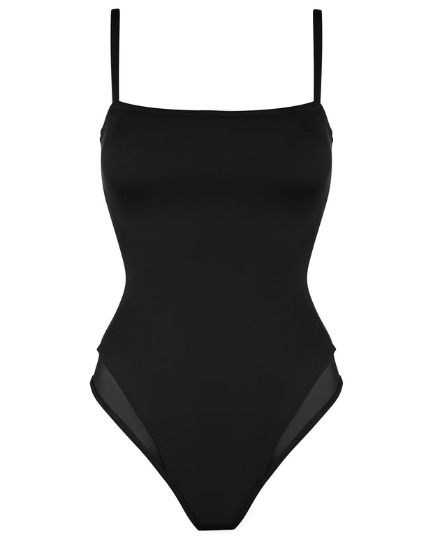 Squarey Thin Strap - Black