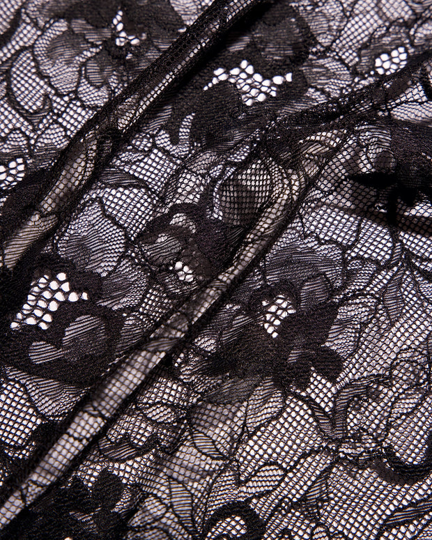 Fabric swatch of Mermaid Maxi Skirty - Lace Black