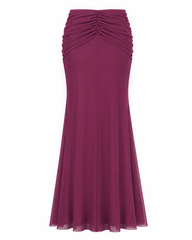 Outline image of Mermaid Sheer Maxi Skirty - Mesh Dark Rose
