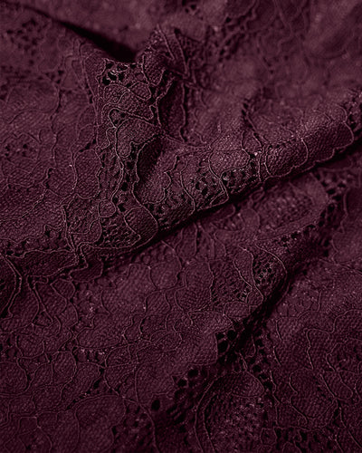 Fabric swatch of Seamed Lushy Midi Dress - Lace Garnet