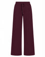 Outline image of Fleecey Wide Leg Pull-On Pant - Garnet