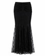 Outline image of Mermaid Maxi Skirty - Lace Black