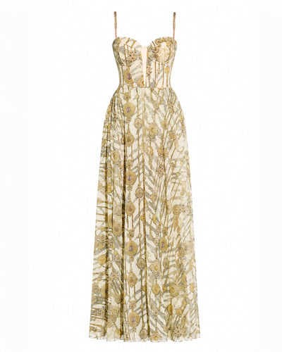 Outline image of Bombshell Maxi Dress - Tiger Chain
