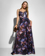 Front full body image of model in Bombshell Maxi Dress - Iris Marble